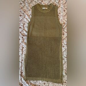 Francesca's Collections Gold Sleeveless Knit Swim Cover Up